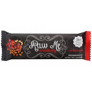 Raw Me nyers vegán gyümölcsszelet vörös áfonyás, 45g