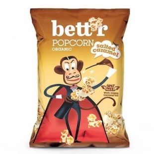 Bett'r bio, vegán, gm sós karamellás popcorn, 60g