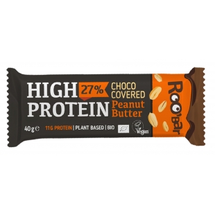 ROO'bar bio vegán csokival bevont protein szelet földimogyoróvajas, 40g 